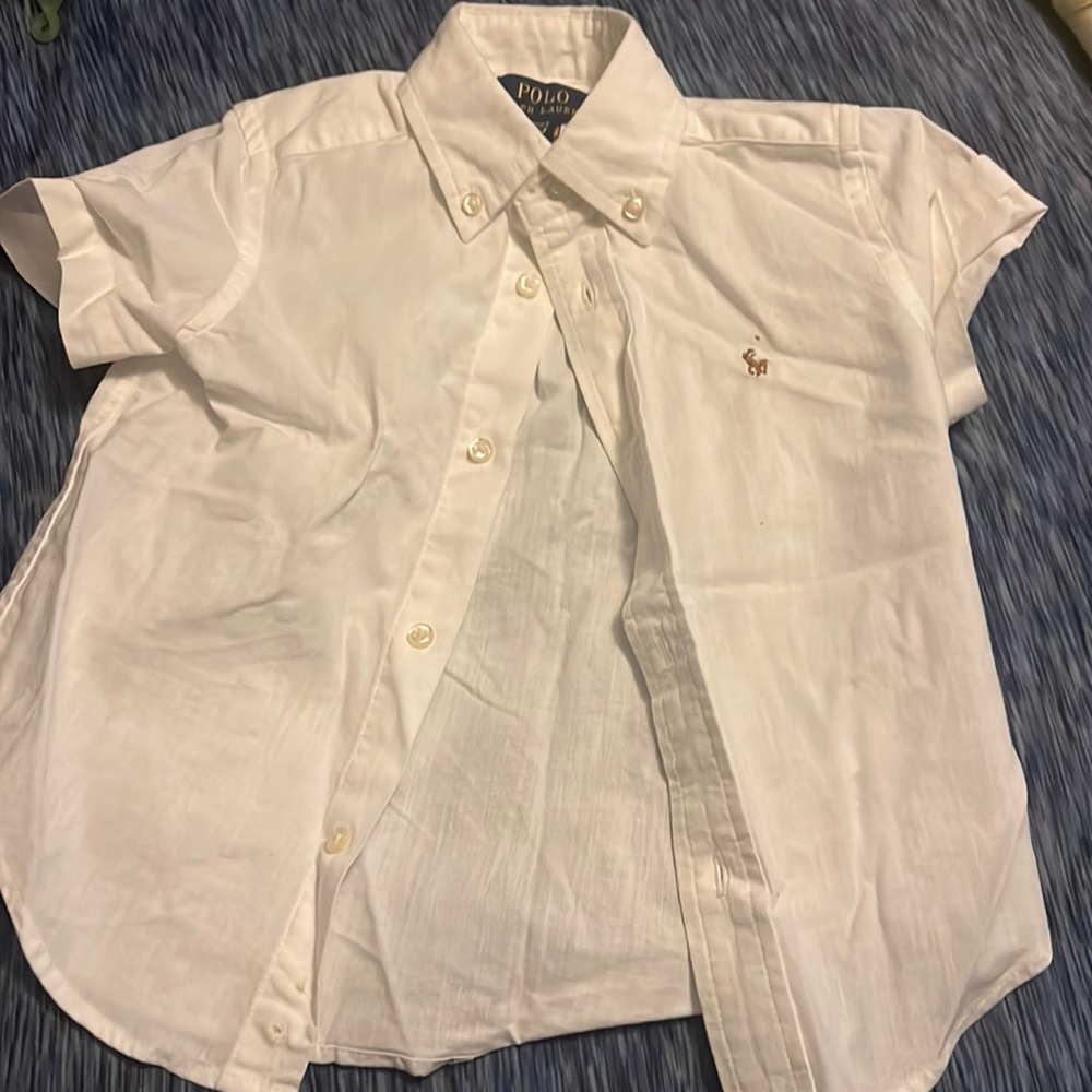 White Polo Short (button down) Size 2t worn once
